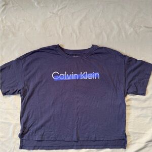 Calvin Klein Gray Cropped T-Shirt size M
